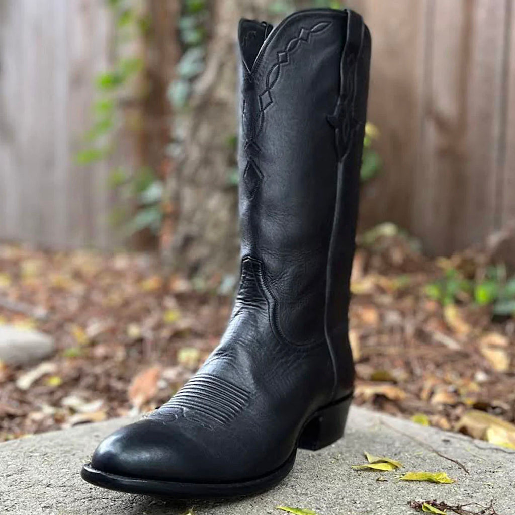 Black Round Toe Texan – Planet Cowboy
