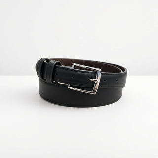 Tapered Black Calfskin Belt