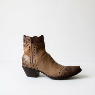 Taupe Tooled Leather Zorro
