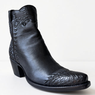 Black Calf and Crocodile Zorro w/ Buckstitch
