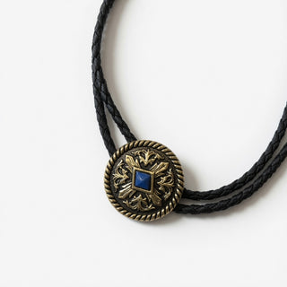 Blue Diamond Stone Bolo Tie