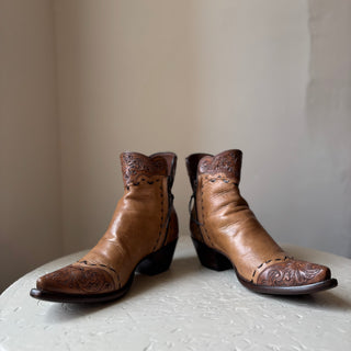 Taupe Tooled Leather Zorro