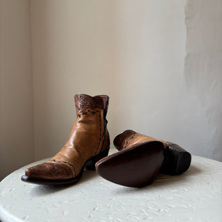 Taupe Tooled Leather Zorro