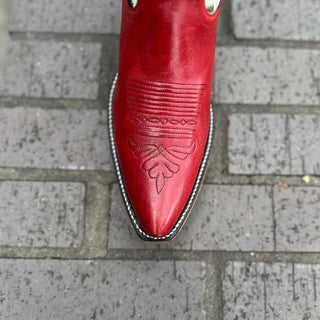 Cherry Red Calf and Zebra Boot
