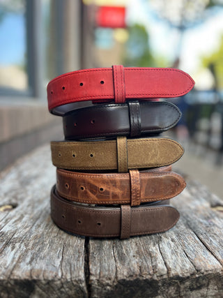 Smooth Leather Billet Belt