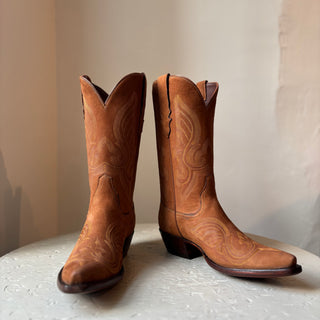 Nubuck Suede Cognac Boot