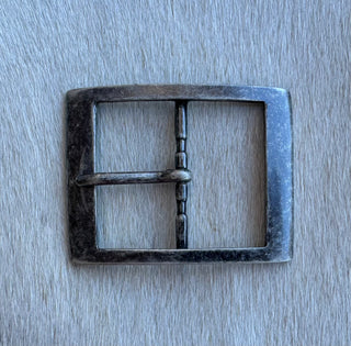 Garrison Buckle Silver Distressed