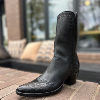 Black Tooled Tip City Boot