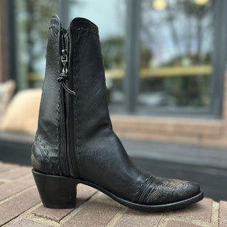 Black Tooled Tip City Boot