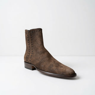 Distressed Vintage Camel Nubuck Zorro Round