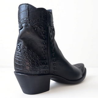 Black Calf and Crocodile Zorro w/ Buckstitch