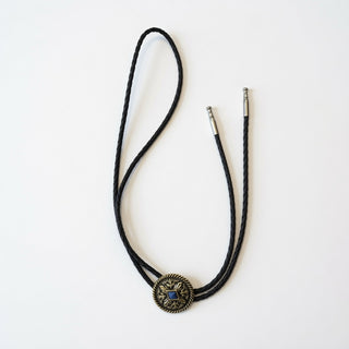 Blue Diamond Stone Bolo Tie