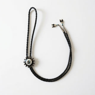 Circle Mother of Pearl Bolo Tie