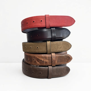 Smooth Leather Billet Belt