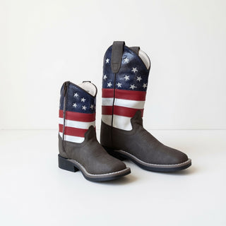 American Flag Kids Boots
