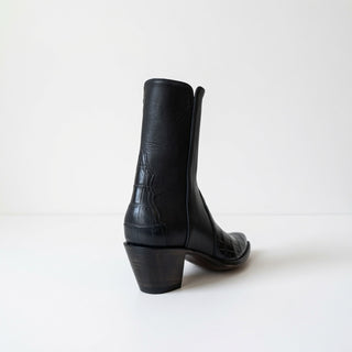 Grey Alligator and Calfskin Zorro City Boot