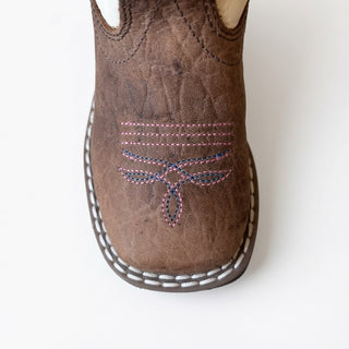 White and Brown Toddler Boot