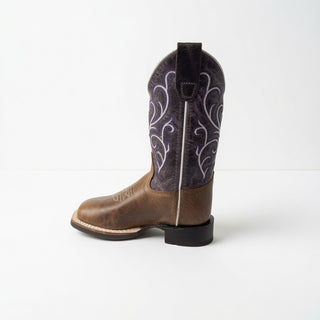 Brown and Purple Kids Boot