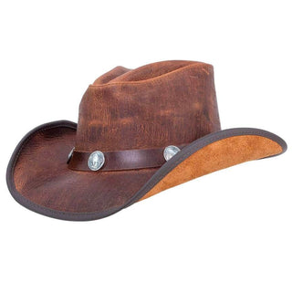 Cyclone Brown Leather Hat