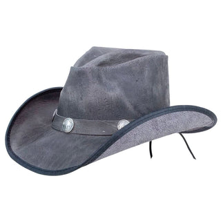 Cyclone Grey Leather Hat