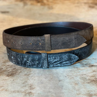 Genuine Distressed Nubuck Kid Billets Belt