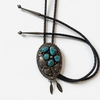 Sterling Silver and Turquoise Bolo Tie