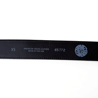 PC American Bison Leather Belt w/ Silver Horse Buckle