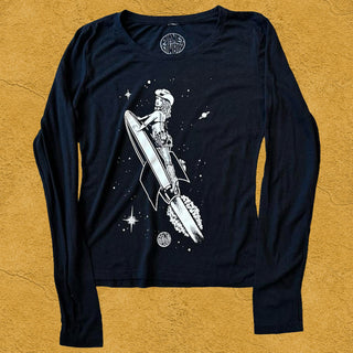 Women's Long Sleeve Rocket Girl Bamboo Tee