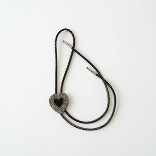 Double Heart Bolo Tie