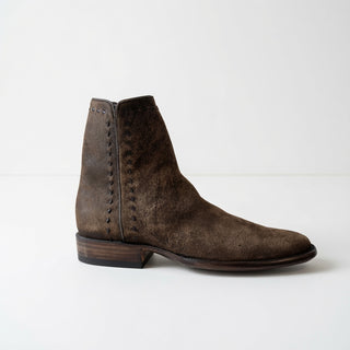 Distressed Vintage Camel Nubuck Zorro Round
