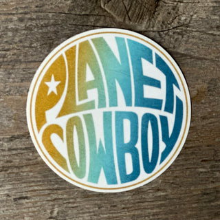 Planet Cowboy Round Sticker