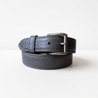 PC Grey Bison Leather Belt
