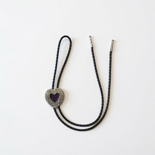 Double Heart Bolo Tie