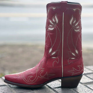 Red and Bone Inlay Western