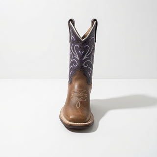 Brown and Purple Kids Boot