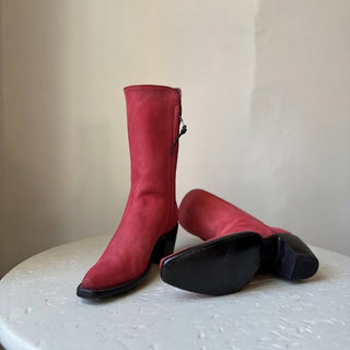Red Nubuck Zorro City Boot