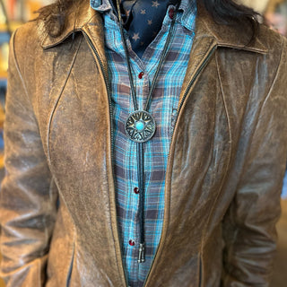 Turquoise Circle Bolo