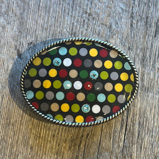 Lacquered & Rhinestone Vintage Buckles