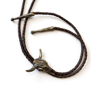 Vintage Braided Leather Bolo