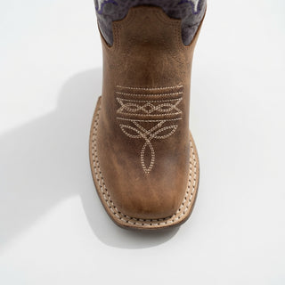 Brown and Purple Kids Boot