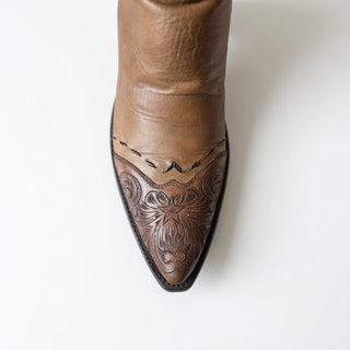 Taupe Tooled Leather Zorro